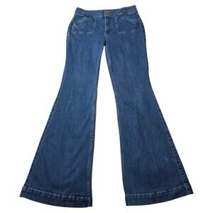 Idyllwind Miranda Lambert Jeans Womens 12W 34L Blue Denim Flare Bell Bottom West